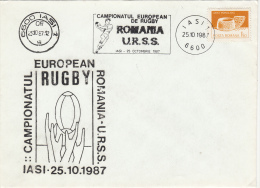 RUGBY, EUROPEAN CHAMPIONSHIP, SPECIAL COVER, 1987, ROMANIA - Rugby