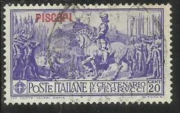 EGEO 1930 PISCOPI FERRUCCI CENT. 20 CENTESIMI USATO USED OBLITERE´ - Aegean (Piscopi)