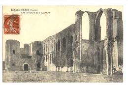 Cp, 85, Maillezais, LEs Ruines De L'Abbaye, Voyagée 1913 - Maillezais