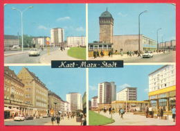 158609 / Karl-Marx-Stadt - Wilhelm Pieck  , ERNST THALMANN  Strasse , ROTER TURM , INNERE KLOSTERSTRASSE , CAR - Germany - Chemnitz (Karl-Marx-Stadt 1953-1990)