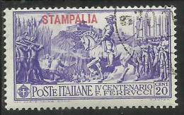 EGEO 1930 STAMPALIA FERRUCCI CENT. 20 CENTESIMI USATO USED OBLITERE´ - Aegean (Stampalia)