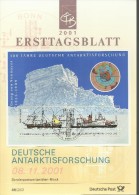 ALEMANIA DOCUMENTO PRIMER DIA BONN EXPEDICION ANTARTICA VON NEYMAYER POLO SUR ANTARTIDA CIENCIA - Explorateurs & Célébrités Polaires