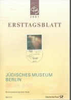 ALEMANIA DOCUMENTO PRIMER DIA BONN MUSEO JUDIO DE BERLIN JUDAICA - Judaika, Judentum