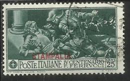 EGEO 1930 STAMPALIA FERRUCCI CENT. 25 CENTESIMI USATO USED OBLITERE´ - Egée (Stampalia)