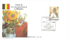 76938)  FDC Della Visita Di Ss.giovanni Paolo II In BENELUX-visita A  BRUXELLES- 19-5-1985 - Cartas Commemorativas - Emisiones Comunes [HK]