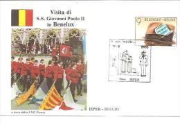 76945)  FDC Della Visita Di Ss.giovanni Paolo II In BENELUX-visita A IEPER-17-5-1985 - Souvenir Cards - Joint Issues [HK]