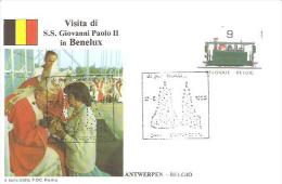 76946)  FDC Della Visita Di Ss.giovanni Paolo II In BENELUX-visita A ANTWERPEN-17-5-1985 - Cartas Commemorativas - Emisiones Comunes [HK]
