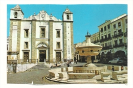 Cp, Portugal, Evora, Place Du Geraldo Et Eglise De Santo Antäo - Evora