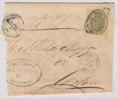 1858-H-70* CUBA ESPAÑA SPAIN. ISABEL II. CORREO OFICIAL 1863. OFFICIAL MAIL. SOBRE ½  ONZA. HANABANA. RARA MARCA - Vorphilatelie