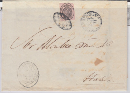 1858-H-75. * CUBA ESPAÑA SPAIN. ISABEL II. PREFILATELIA. 1859. OFFICIAL MAIL. SOBRE 1 ONZA. STAMPLESS BAEZA GUANAJAY. - Prephilately