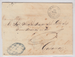 1862-H-8. * CUBA ESPAÑA SPAIN. ISABEL II. CORREO OFICIAL. 1862. OFFICIAL MAIL. SOBRE C/ FECHADOR CIENFUEGOS. - Voorfilatelie