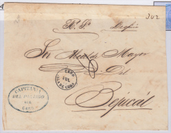 1863-H-14. * CUBA ESPAÑA SPAIN. ISABEL II. CORREO OFICIAL 1863. OFFICIAL MAIL. SOBRE C/  EL CANO. RARA MARCA POSTAL. - Prephilately