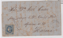 1867-H-7. CUBA ESPAÑA SPAIN. ISABEL II. 1867. Ed.19. SOBRE 10c. DE LA YSABEL. ERROR FECHADOR SIN CENTRO. - Voorfilatelie