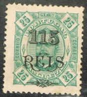 ZAMBEZIA (MOÇAMBIQUE) 1902 D. CARLOS I   115 REIS S/ 25 Rrs - Zambezia