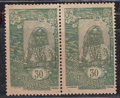 50c Pair 1915, French Somali Coast / Somalia, Woman, - Gebraucht