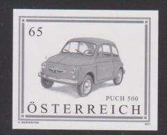Austria Black Print - Schwarzdruck Mi 2915 - Cars - Puch 500 - 2011 - Used Stamps