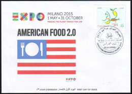 ARGELIA 2014 FDC  FDC Expo Milan 2015 Milano Universal Expo - USA America Italia Italy Exposition Food - 2015 – Milan (Italie)