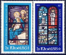 ##K607. SPM 1986-88. Christmas. Michel 542 + 568. MNH(**) - Nuevos