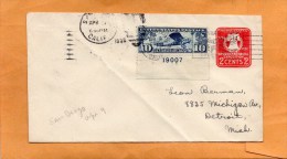 USA 1928 Lindbergh Air Mail Cover - 1c. 1918-1940 Storia Postale