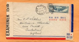 USA 1940 Air Mail Censored Cover - 1c. 1918-1940 Brieven