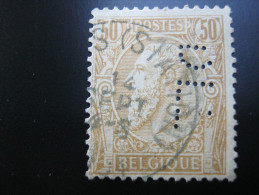 Belgien    ,  FIRMENLOCHUNG , Perfin , 2 Scans  , Selten - 1863-09