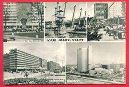 158632 / Karl-Marx-Stadt - MONUMENT KARL MARX , OMNIBUSBAHNHOF , ROSENHOF , HOTEL - Germany Deutschland Allemagne - Chemnitz (Karl-Marx-Stadt 1953-1990)