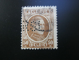 Belgien   ,  FIRMENLOCHUNG , Perfin , 2 Scans  , Selten - 1863-09