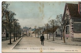 CPA 28 NOGENT LE ROI LE BOULEVARD DE LA GARE ET LE CHATEAU 1905 Colorisée - Nogent Le Roi