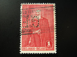 Belgien   ,  FIRMENLOCHUNG , Perfin , 2 Scans  , Selten - 1909-34