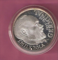 FRANKRIJK 100 FRANCS 1985 ZILVER PROOF EMILE ZOLA KM957A SCHAARS - Essays & Proofs