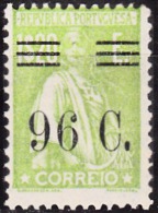 PORTUGAL - 1928-1929,  Ceres, Com Sobretaxa.  96 S/ 1$20  Pap. Liso.  D. 12 X11 1/2  ** MNH  MUNDIFIL  Nº 480 - Unused Stamps