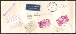 ITALY R-letter From PALERMO 1950 To Belgium - 1946-60: Poststempel