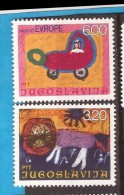 1975 1615-16  EUROPA JUGOSLAVIJA JUGOSLAWIEN  ARTE KINDERTREFFEN FREUDE EUROPAS  MNH - Unused Stamps
