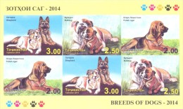 2014. Tajikistan, Breeds Of Dogs, Sheetlet IMPERFORATED, Mint/** - Tayikistán