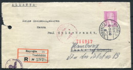 1940 Turkey Beyoglu Istanbul Registered Censor Cover Cambs Schwerin Hamburg Germany - Cartas & Documentos