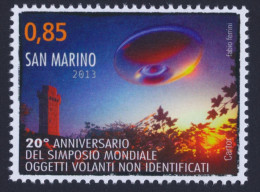 2013 SAN MARINO "20° ANNIVERSARIO SIMPOSIO MONDIALE UFO" SINGOLO MNH - Nuevos