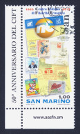 2013 SAN MARINO "50° ANNIVERSARIO CENTRO ITALIANO DI FILATELIA TEMATICA (CIFT)"  SINGOLO ANNULLO PRIMO GIORNO - Gebraucht