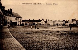 62-MONTREUIL SUR MER..GRANDE PLACE....CPA ANIMEE - Montreuil