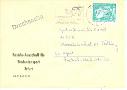 DDR Erfurt MWST 1977 IGA Internationale Gartenbauausstellung Drucksache Bezirks-Ausschuß Für Studentensport - Maschinenstempel (EMA)