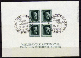 Deutsches Reich, 1937, Mi Block 8 Mit SST (Sonderstempel) Mit Defekt [251214L] - Blocks & Sheetlets