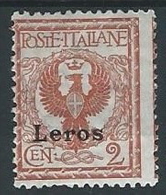 1912 EGEO LERO AQUILA 2 CENT MH * - G019 - Aegean (Lero)