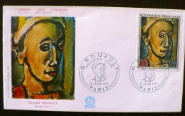 FRANCE Peinture, Yvert 1673 ROUAULT  Fdc, Premier Jour. 05/06/1971 - Sonstige & Ohne Zuordnung