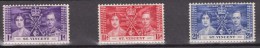 St Vincent, 1937, SG 148 - 150, Mint Hinged - St.Vincent (...-1979)