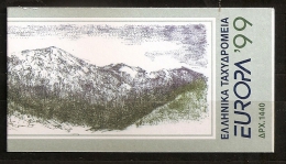 Grèce Hellas 1999 N° Carnet 1995 ** Europa, Réserve, Parc Naturel, Mont Olympe, Montagne, Mytikas, Fleurs, Iris, Anemone - Neufs
