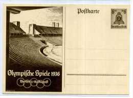 SPORT / JEUX OLYMPIQUES / BERLIN  / ENTIER POSTAL ALLEMAGNE REICH / - Summer 1936: Berlin