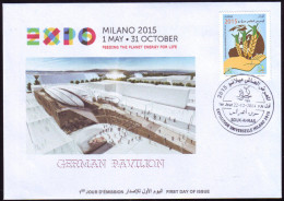 ARGELIA 2014 FDC  FDC Expo Milan 2015 Milano Universal Expo - Italie Italia Italy Exposition Food Germany - 2015 – Milan (Italie)