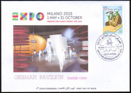 ARGELIA 2014 FDC  FDC Expo Milan 2015 Milano Universal Expo - Italia Italy Exposition Food Germany - 2015 – Mailand (Italien)