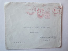 MARCOPHILIE LETTRE OBLITERATION BRUXELLES BRUSSEL 1938 - Other & Unclassified