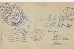 MAROC  TRESOR ET POSTES   TIRAILLEURS MAROCAINS  1923 - Lettres & Documents