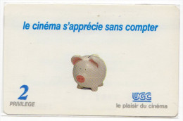 FRANCE CARTE UGC 2 PLACES Numérotée Dec 1995 - Kinokarten